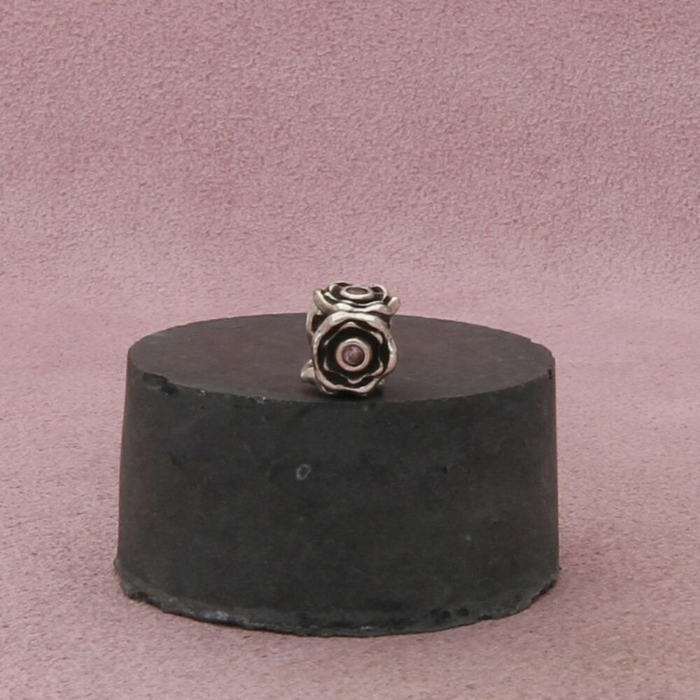 pandora sterling silver authentic rose pedals pink cz bead (790316) charm